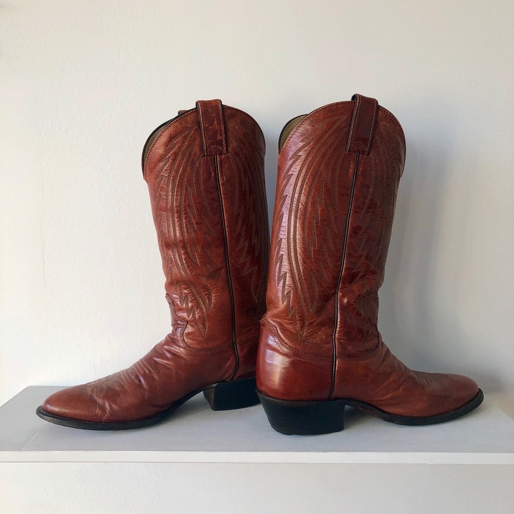 Vintage Caramel Cowboy Boots